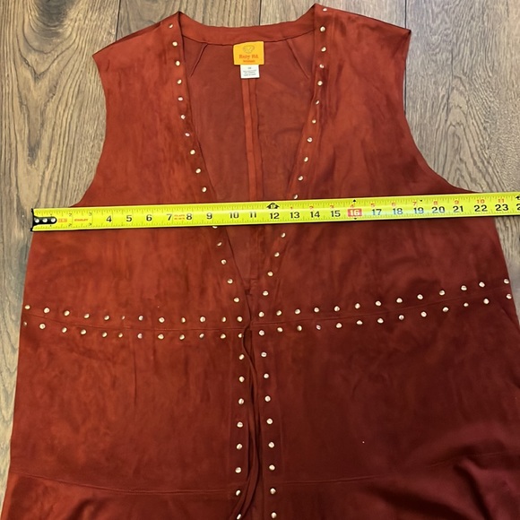 Ruby Rd. Suede fringe vest 1X - Picture 3 of 5